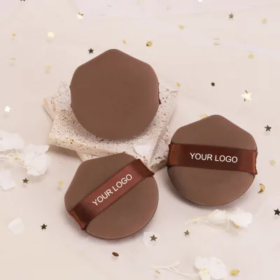Wholesale Private Label Thick Double Powder Puff Custom Logo Soft Facial Powder Puff