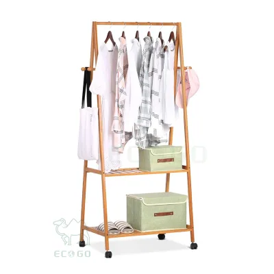 Modern Bamboo Coat Rack for Entryway and Hallway Organization