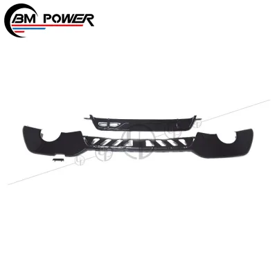 High Quality 3 series G20 rear lip MP style for 3S G20 rear diffuser with middle diffuser glossy black rear bumper spoiler