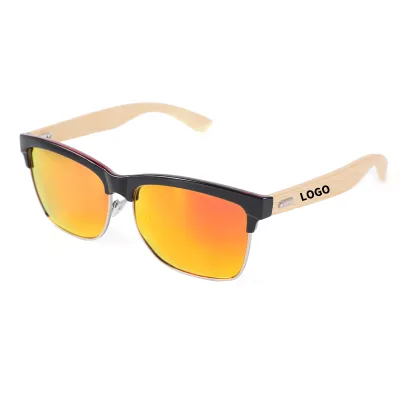 vintage men bamboo Shades sunglasses uv400 Square frame polarized sun glasses wholesale custom mirror bamboo wooden sunglasses