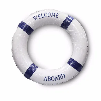 Wholesale Custom Logo Decoration Swimming Foam Blue White Life Buoy Rings