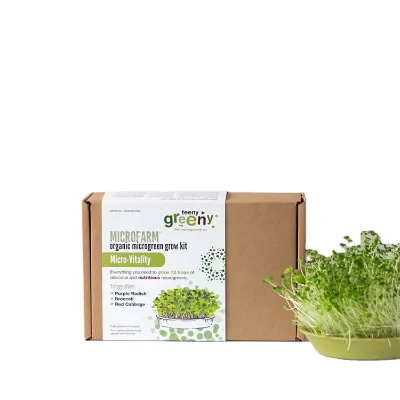 Microfarm Microgreen Grow Kit Ceramic Country-Style Plant Growth Gift Vitality Microfarm Microgreen Grow Kit