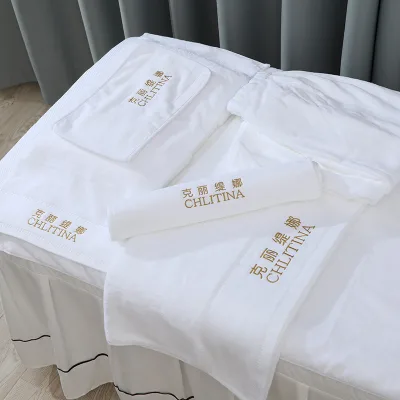 Wholesale Super Absorbent Salon Towel Sets Body Wrap Hair Turban Grey Cotton Beauty Salon Spa Beauty Towels Sets Dry Hair Towel