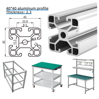 Industry aluminum profile European standard 4040 aluminum alloy aluminum square tube frame 3D printer accessories