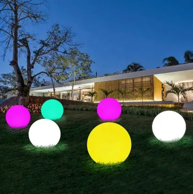 Creative Solar LED Luminous Ball Light IP65 Waterproof Rechargeable Remote Control Outdoor Garden Decoration
