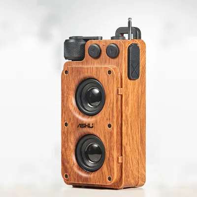 Portable Retro Radio with cable wireless audio tx rx modules