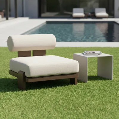 Durable Comfortable Portable All Weather Modern Design Aluminum Outdoor Sofa Set for Hotel Patio or Villa Use