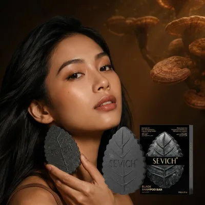 SEVICH Herbal Shampoo Soap bar Natural Polygonum Multiflorum Extract Smooth Frizzy Anti Loss Strengthens Hair Black Soap bar