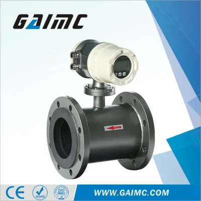 Pulp Slurry Mud Liquid Volume Flow Electromagnetic Flow Meter Polyurethane Lining Titanium Electrode 4-20mA RS485 HART IP68