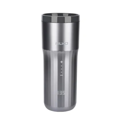 2 in 1 MultiFunction Stainless Steel Vacuum Insulated Bottle Temperature Adjustment Wireless Charging Supported Portable Travel