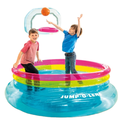BOUNCER JUMP-O-LENE Indoor Toddler Basketball Hoop Inflatable Bouncer for Children