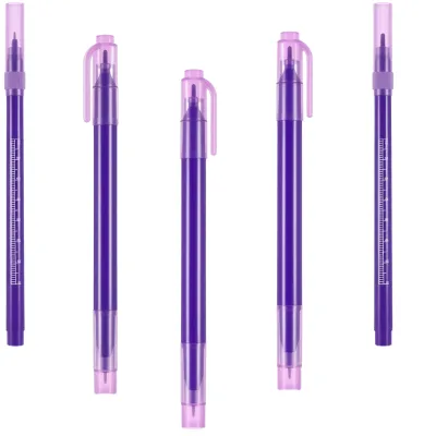 5 Pieces Disposable Tattoo Tip Markers Kit 0.5mm 1mm Eyebrow (2 Single Head 3 Double Heads)
