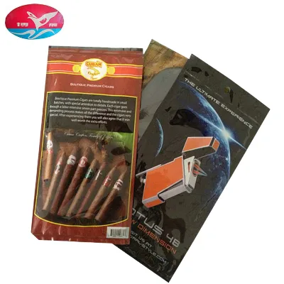 Custom Print Resealable Ziplock Plastic Smoking Tobacco Cigar Wraps Grabba Fronto Leaf Wrappers Packaging Bags