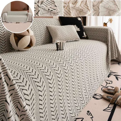 Luxury Universal Sofa Cover Anti-Scratch Fabric Cushion Summer Throw Protector