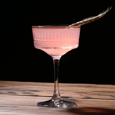 Wholesale High Stem Vintage Embossed Cocktail Glass