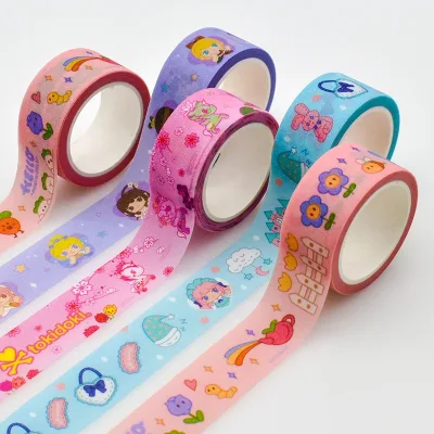 Hot Sale China Masking Washi Paper Tape Journal Decorative Glitter Customized Designs