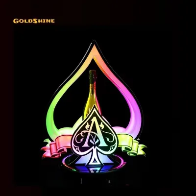High Quality Rechargeable Creative Luminous Wine Holder Novelty Design for Party Cooler Customizable with Colorful Logo