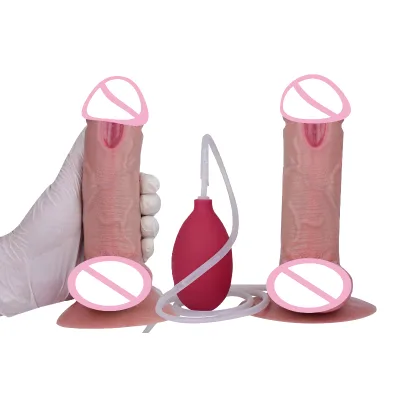 Hot Selling Realistic Squirting Dildo with Powerful Suction Cup Cumming Penis G-spot Orgasm Silicone Ejaculation Prostate Dildo