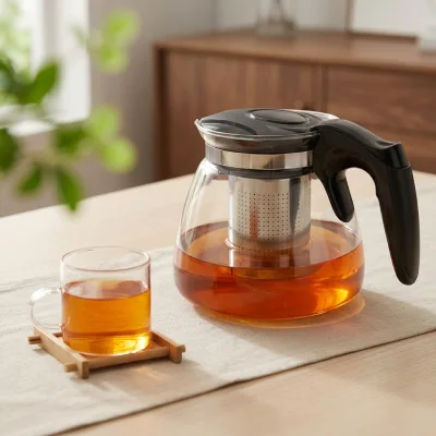 Eco-Friendly Classic Style Glass Teapot Cups Set Heat Resistant Coffee Tea Set