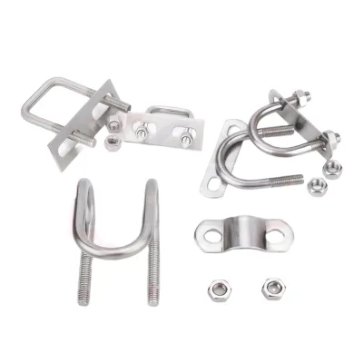 High Quality Custom U Bolt With Clamp Stainless Steel 304 M6 M8 M10 square U Bolts and Nut