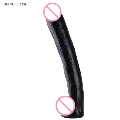 Oversized Long Anal Dildo Black Big Cock Sex Masturbation for Women