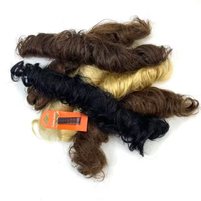 Ready to Ship Scrunchies Elastic Buns Black Natural Curly Human Hair Messy Wrapped Bun Chignon Straight Hair Black Girl Hair Bun