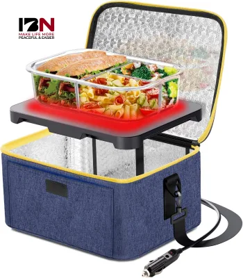 Portable 24V 70W Electric Oven for Work Lunch Box reheating and Meal Cooking Car Food Warmer for Kitchen Bedroom Outdoor Use