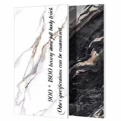 Foshan Luxury Marble Indoor Floor Tile 900x1800 Bright Wall Tile Modern Design for Hotels Villas KTVs Shopping Malls Bars Clubs