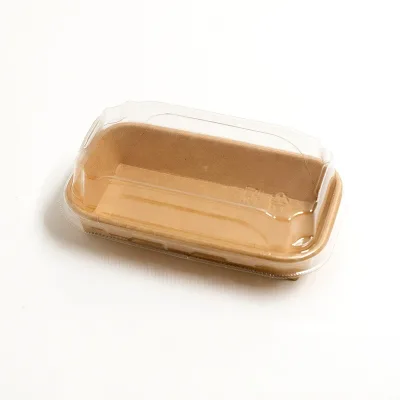 Disposable Kraft Paper Sushi,cake Roll Packaging, Commercial Box, Light Food Salad Meal Box, Paper Box with Lid, Thick Lunch Box