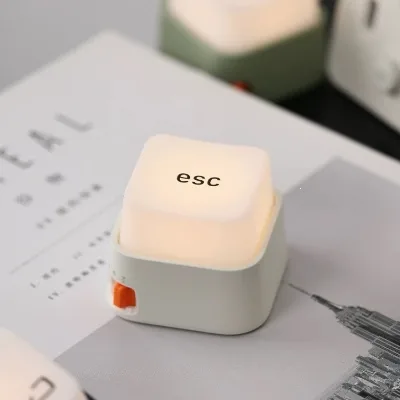 Mini Keyboard Lamp Creative Decompression Artifact Night Light Desktop Atmosphere Lamp Bedroom Bedside Lamp Rechargeable