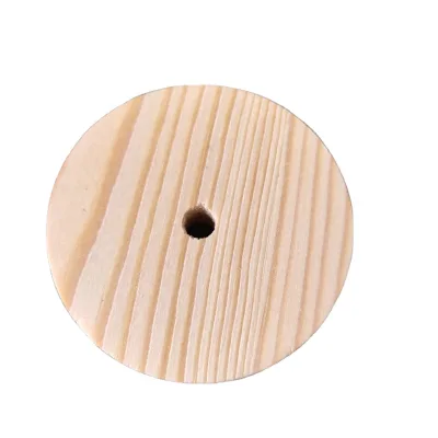Wood Round Base With Hole Wood Round Pieces Round Disc Wooden Wheel