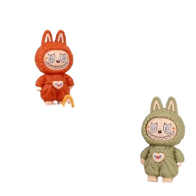 Linda Explosive Labu Face Changing Doll Cartoon Keychain Bag Pendant Creative Stress Relief Toy Ornament Small Gift