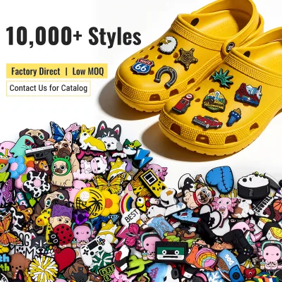 New Arrival Wholesale Pvc Custom Clog Shoe Charms Designer Shoe Decoration Bulk Pvc Shoe Charm Lot Custom Clogs Charms Set