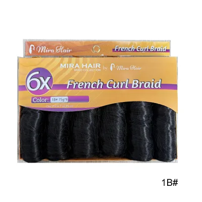 24-Inch Box Braids French Curl Wig 6-Piece Set 450g High Temperature Fiber Single Weft All Colors Spring Wholesale