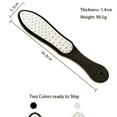 Professional Stainless Steel Two-in-one Double-sided Long-handled Pedicure Foot Exfoliating Care Tools for Removing Dead Skin