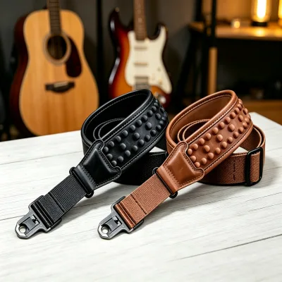 Custom Pure Cotton Widened Thickened Breathable Auto Lock Guitar Strap Comfortable Pressure Relief Cushion for Acoustic Electric