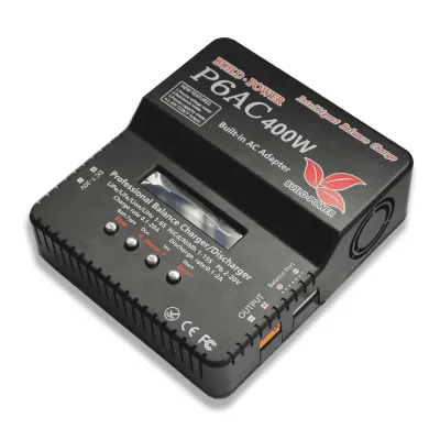P6AC 400W Balanced Charge 20A High Power Fast Charging Lithium Battery Charger Balance for RC Model Aircraft Photography Drone