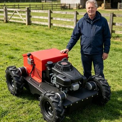 Wholesale YR-550S-Z Remote Control Mower Factory Price 550mm Tracked Robot Lawn Mower DDP to USA Europe for Large Orchard