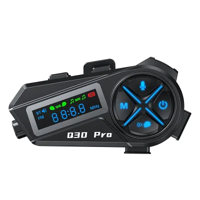 Hands-free Intercom Helmet With Big LED Display Helmet Wireless Blue Tooth Intercom Headphone for Motorcycle Riders Skiing