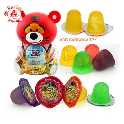 Cartoon tiger Jar Jelly Candy in Tiger Cup