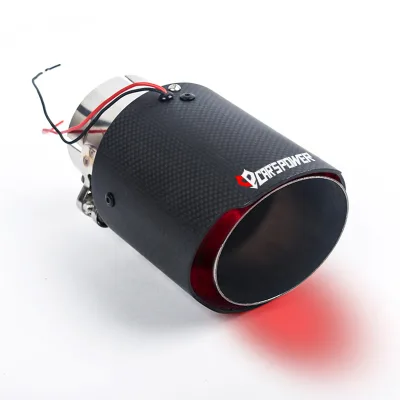 High Performance Universal Carbon Fiber Exhaust LED Light Tips