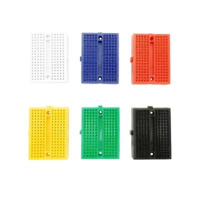 SYB-170 Mini 170-Point for Breadboard White Yellow Green Red Black Blue Transparent Colors for Prototyping Demonstration Boards