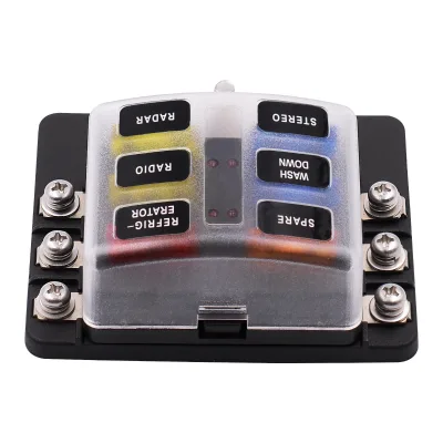 32V Auto Plastic Battery Terminal Fuse Board with Relay Blade and Car RV Terminals