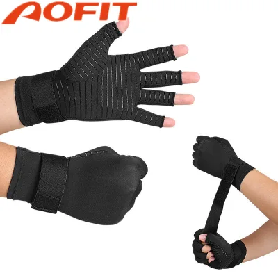 Wrist Compression Band Half Finger Hand Compression Gloves Daily Office Training Rehabilitation Compression Gloves