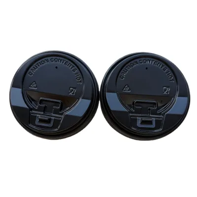 Disposable Food Grade Plastic PS Lid Black White Color Lid