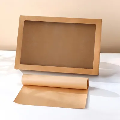 Hot Sale Product Gift Fashion Accessories Candy Cake Small Box Packaging PVC Window Mini Kraft Paper Box for Food