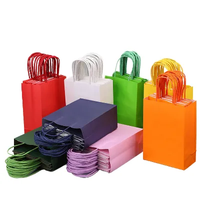 Popular Design Kraft Paper Coffee Bag Wholesale Paper Bag with Handle