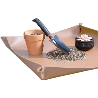 Green Waterproof Soil Change Mixing Growing Ground Potting Mats Plant Repotting Flower Planting Mat Household Gardening PE