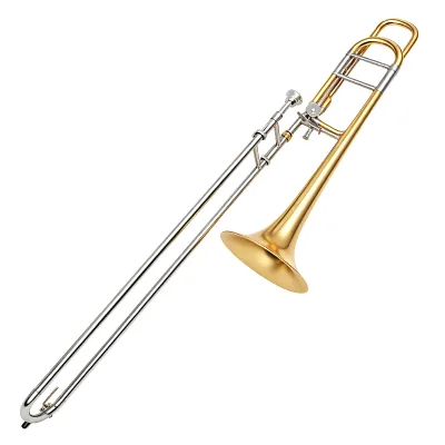 Professional Bb/F Tenor Trombone Gold Plated Slide for Performance