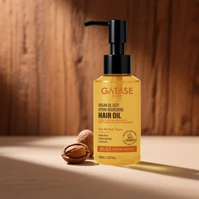 Organic Argan Oil for Dry Damaged Color-Treated Hair 72-Hour Moisture Lock Deep Hydration Nourishment Herbal Ingredients